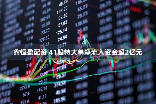 鑫恒盈配资 41股特大单净流入资金超2亿元