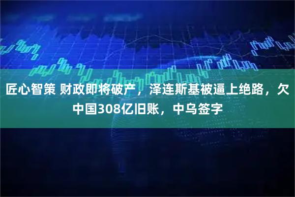 匠心智策 财政即将破产,泽连斯基被逼上绝路,欠中国308亿旧账,中乌签字