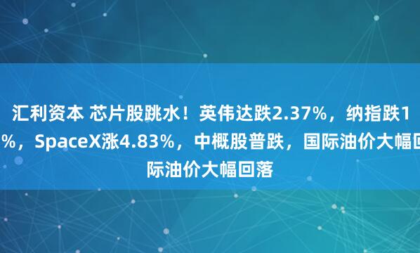 汇利资本 芯片股跳水！英伟达跌2.37%，纳指跌1.15%，SpaceX涨4.83%，中概股普跌，国际油价大幅回落